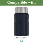 Linkidea Insulated Food Jar Bag, Thermal Snack Bag, Lunch Cooler Bags for Food Jar, Suitable for Office Work, Outdoor Picnics, Compatible with THERMOS 24 oz (Green)