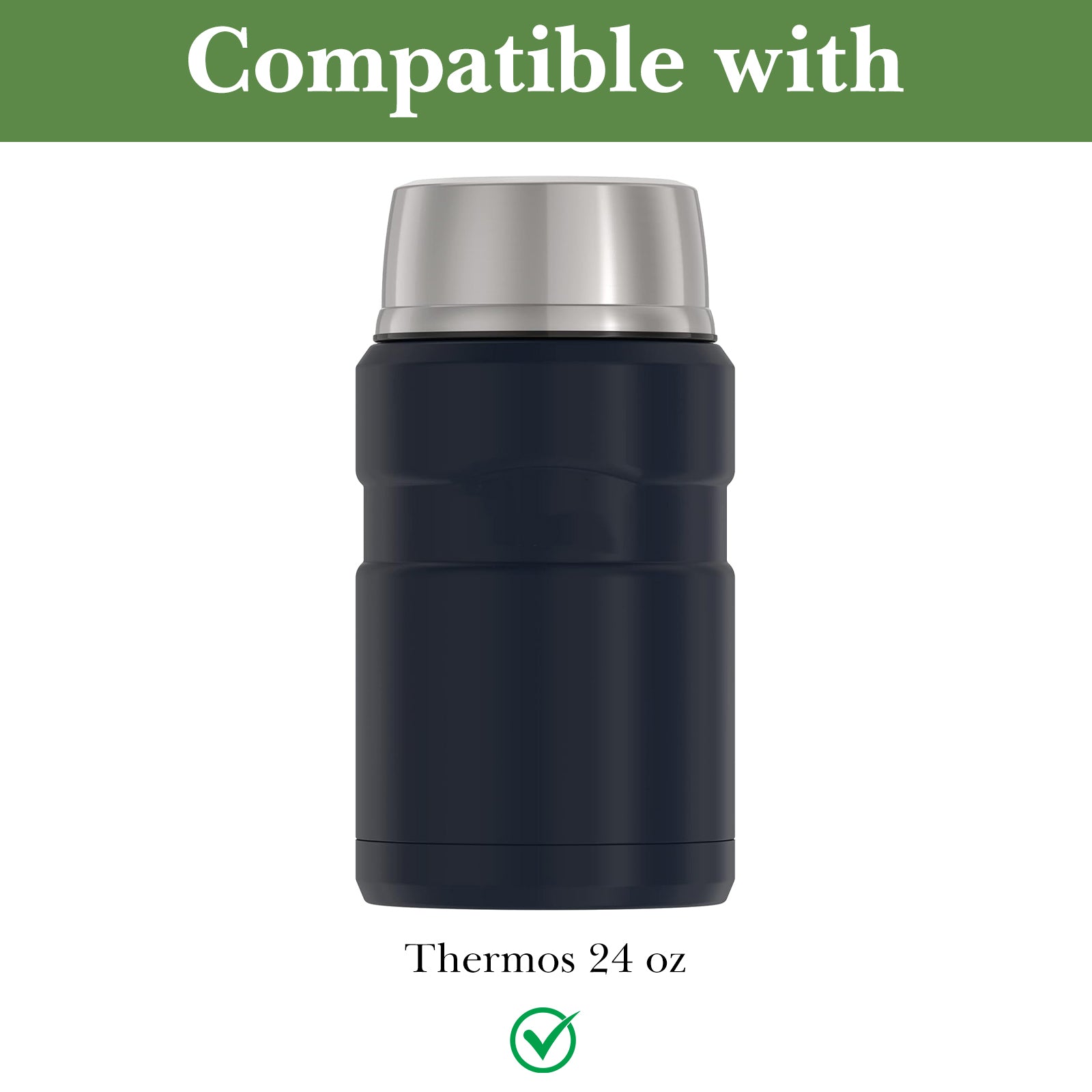 Linkidea Insulated Food Jar Bag, Thermal Snack Bag, Lunch Cooler Bags for Food Jar, Suitable for Office Work, Outdoor Picnics, Compatible with THERMOS 24 oz (Green)