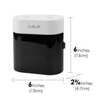 Linkidea Toothbrush Holder with 2 Toothpaste Squeezers, 4 Slot Tooth Brush Hanger, Wall Mount Toothpaste Dispenser for Shower Bathroom, Compatible with Oral-B CrossAction, Colgate Extra Clean