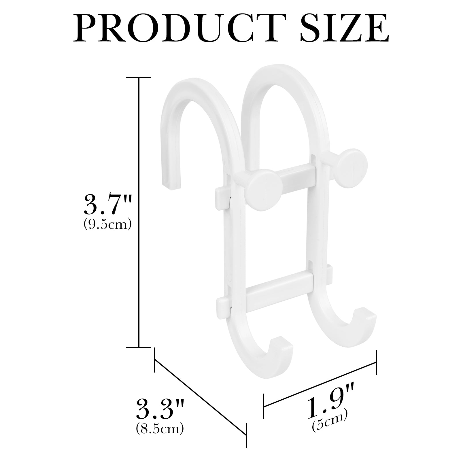 Linkidea Shower Razor Holder, Loofah Storage Stand, Bathroom Razor Hook Compatible with Gillette ProGlide Power, Vector 3, Mach 3, Venus Platinum & ComfortGlide (White)