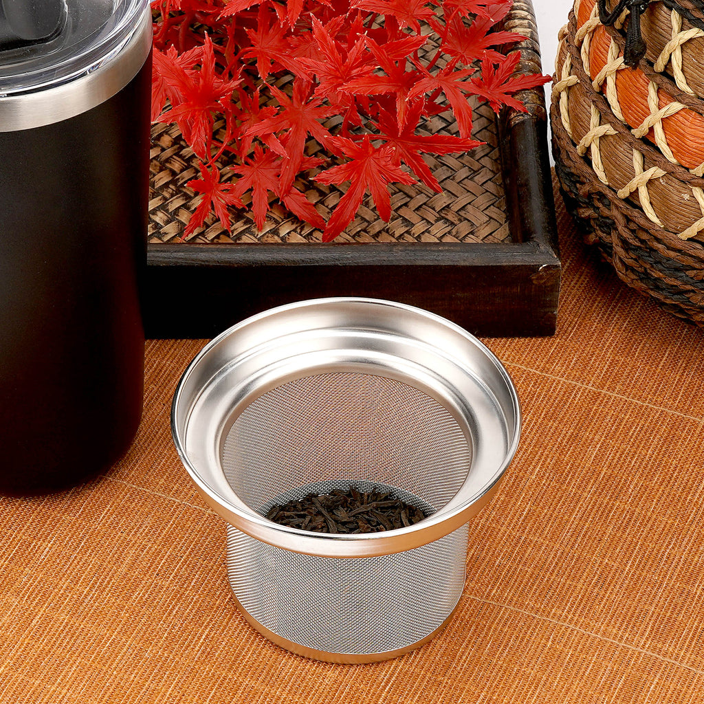 Linkidea Tumbler Tea Infuser for Loose Leaf Tea, Compatible with YETI Tumbler 20oz/30oz, IRON FLASK Classic 24oz/32oz Mug Attachment, 304 Stainless Steel Mesh Strainer (Dishwasher Safe)