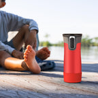 Linkidea 2 Pack Water Bottle Boot Compatible with Contigo West Loop 2.0 16oz/20oz/24oz, Huron 2.0 16oz/20oz, Silicone Anti-Slip Bottle Bottom Bumper Protector (Red)