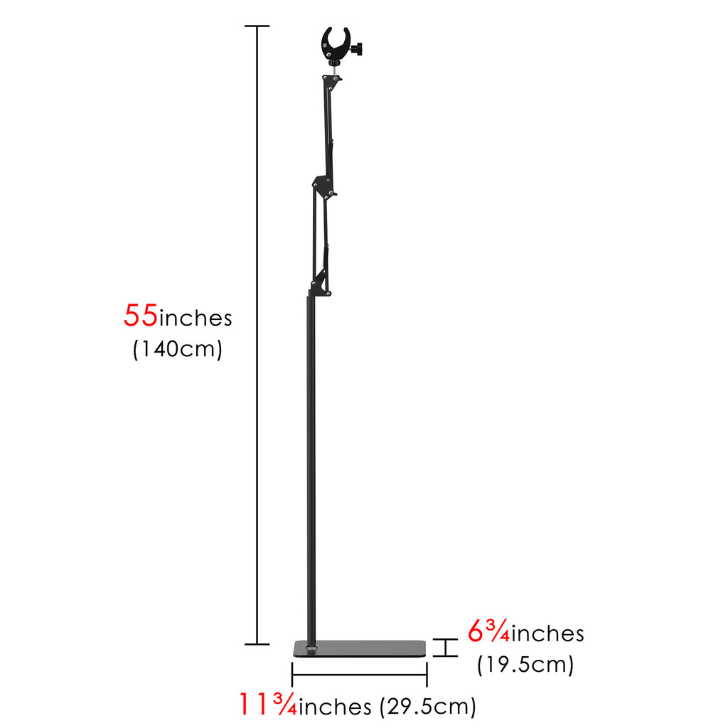 Linkidea Hair Dryer Stand, 360 Degree Rotating Blow Dryer Holder Hands-Free, Adjustable Height Hair Dryer Rack with Heavy Base for Home Salon