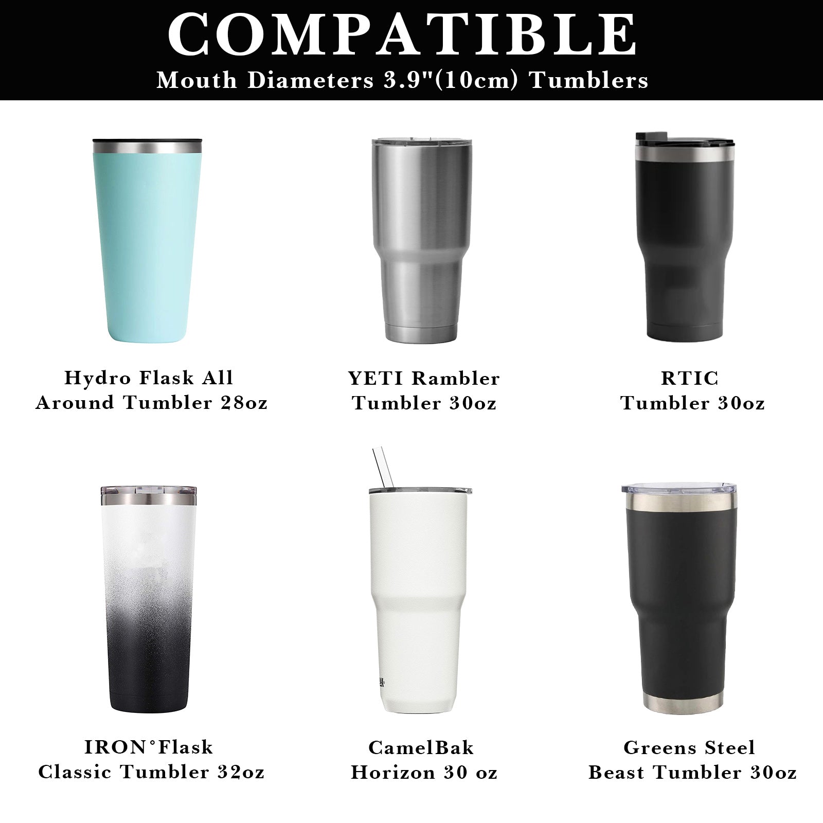 Linkidea Tumbler Carrier with Strap Compatible with YETI Rambler Tumbler 30oz, IRON °FLASK Classic Tumbler 2.0 20oz/24oz/32oz, Waterbottle Sling Bag Coffee Mug Holder, Shoulder Strap, Black