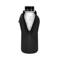 Linkidea Disposable Water Bottle Sleeve Compatible with 16.9Fl Oz PRIME Hydration, BODYARMOR, Gatorade Fit, Insulated Neoprene Plastic Sports Drink Cover with Lockable Zipper, Black