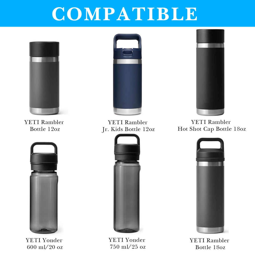 Linkidea 2 Pack Water Bottle Boot Compatible with YETI Rambler Jr. Kids 12oz, Rambler Bottle 12oz/18oz, Yonder 20oz, Silicone Anti-Slip Bottle Bottom Bumper Protector (Blue)